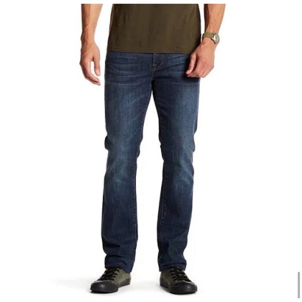 7 For All Mankind Men’s Skinny Slim Straight Jeans Sz 38x34 New